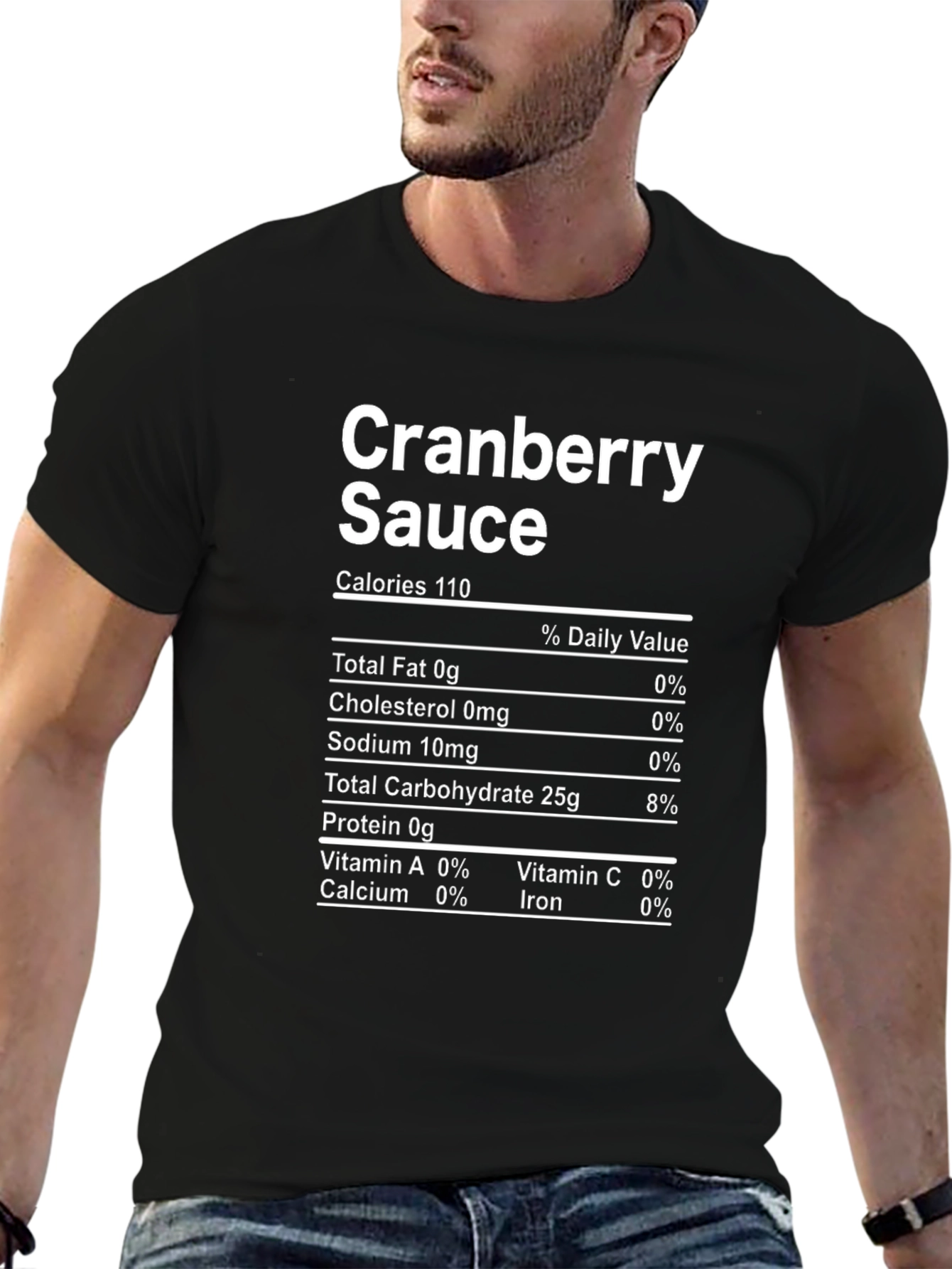 Cranberry Sauce Nutrition Facts Funny Thanksgiving T-Shirt