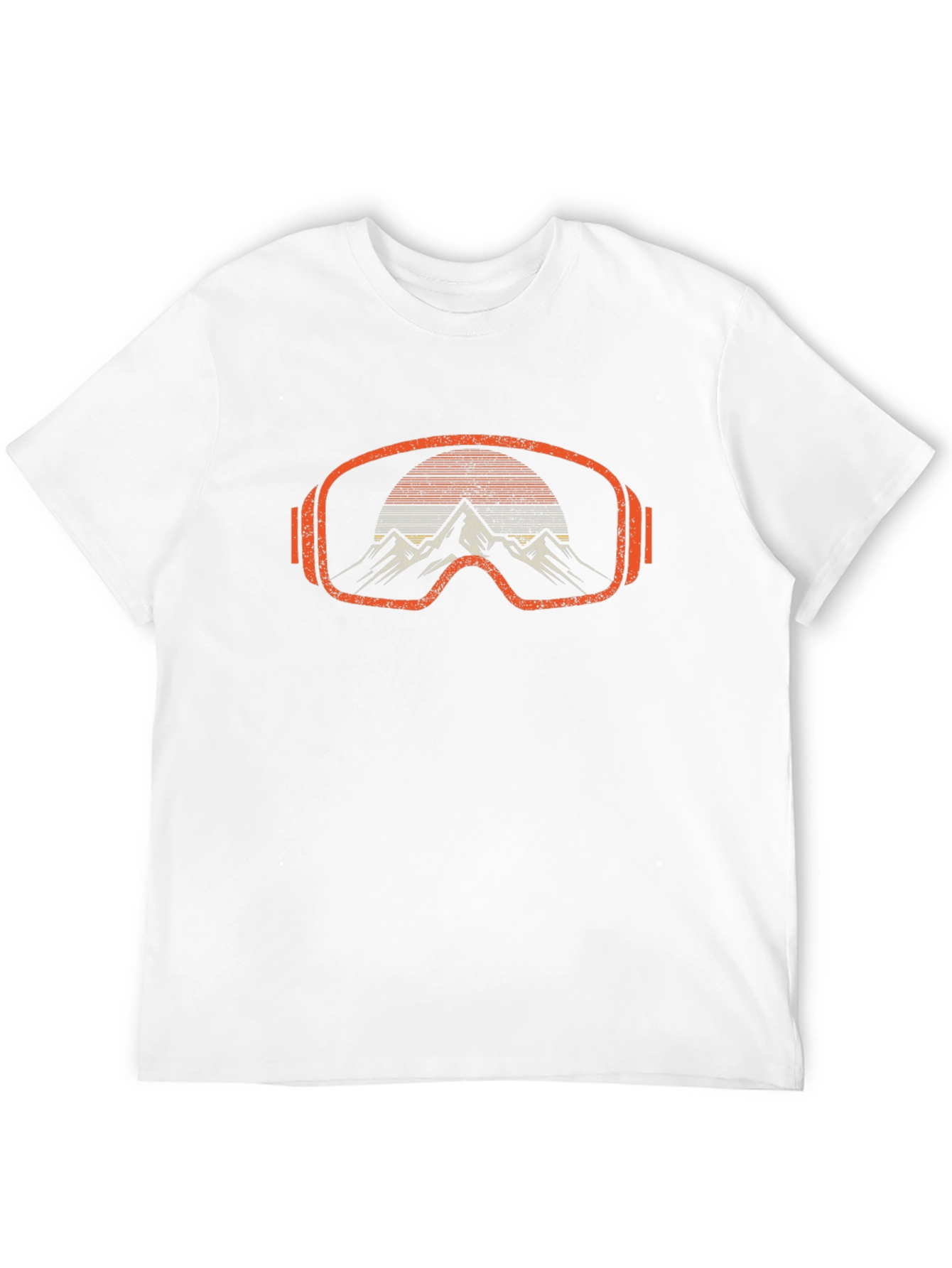 Retro Ski Goggles Mountain Scene T-Shirt