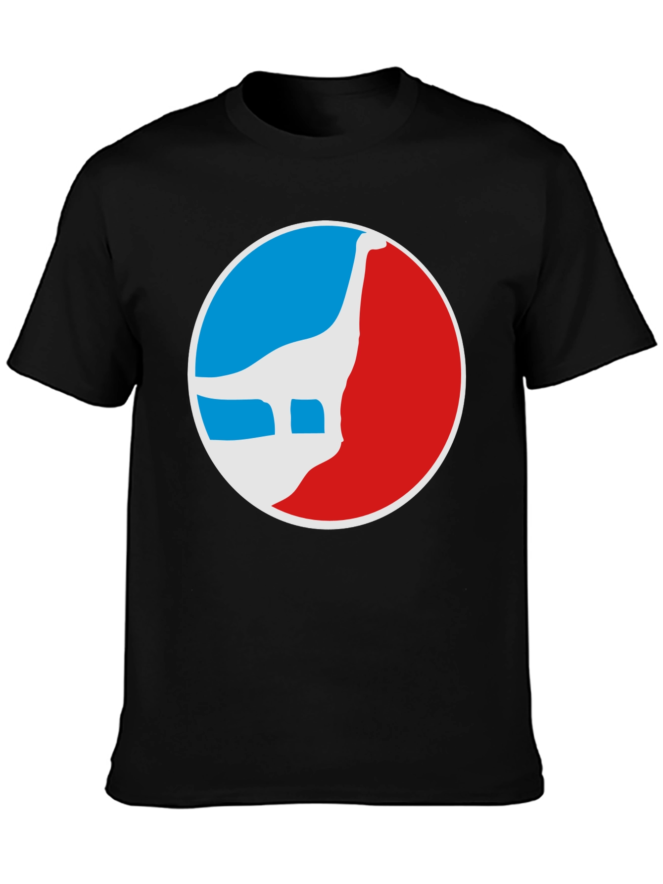 Retro Dinosaur Logo Graphic Tee - Black
