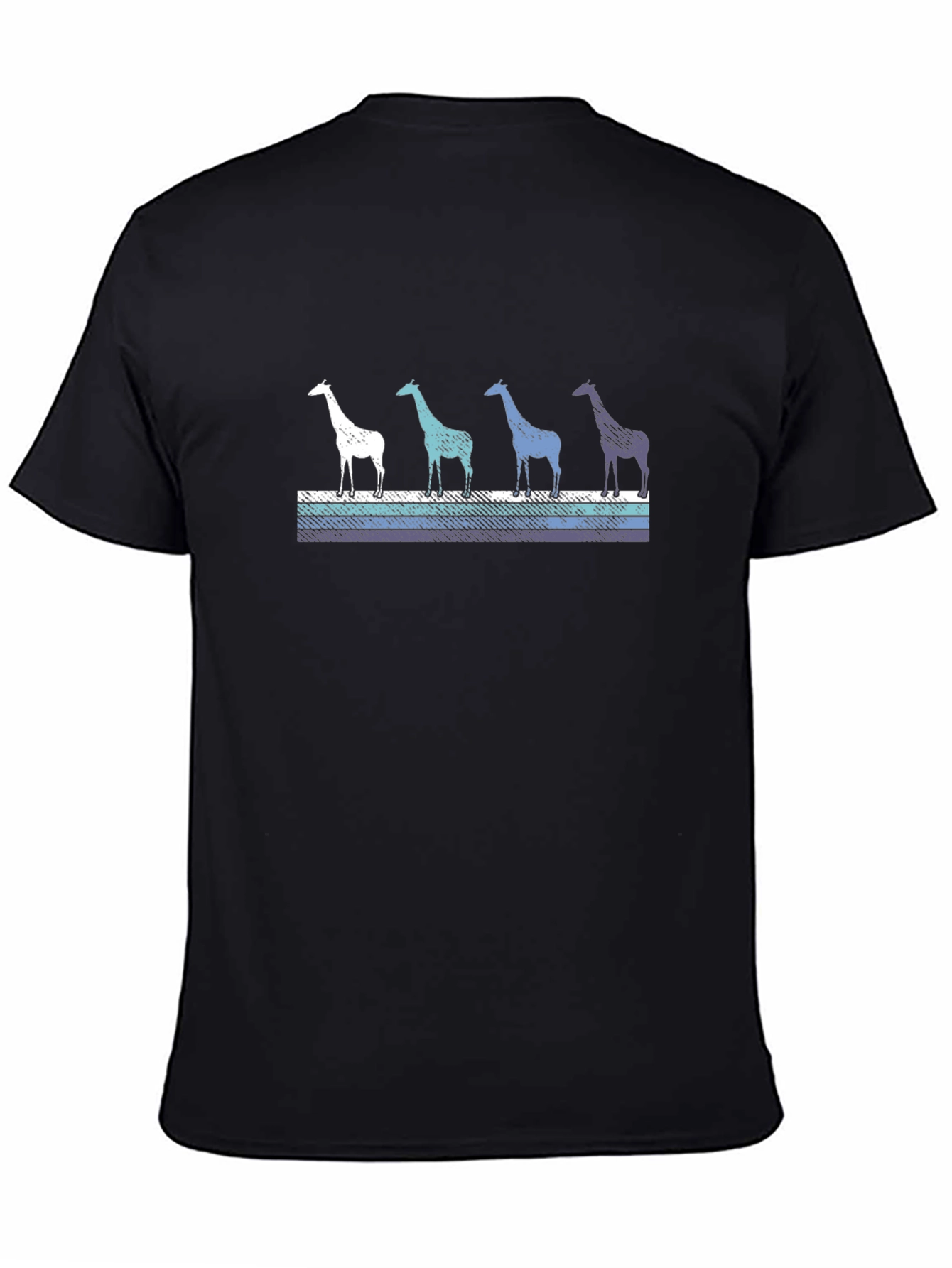 Giraffe Silhouette Graphic Print T-Shirt
