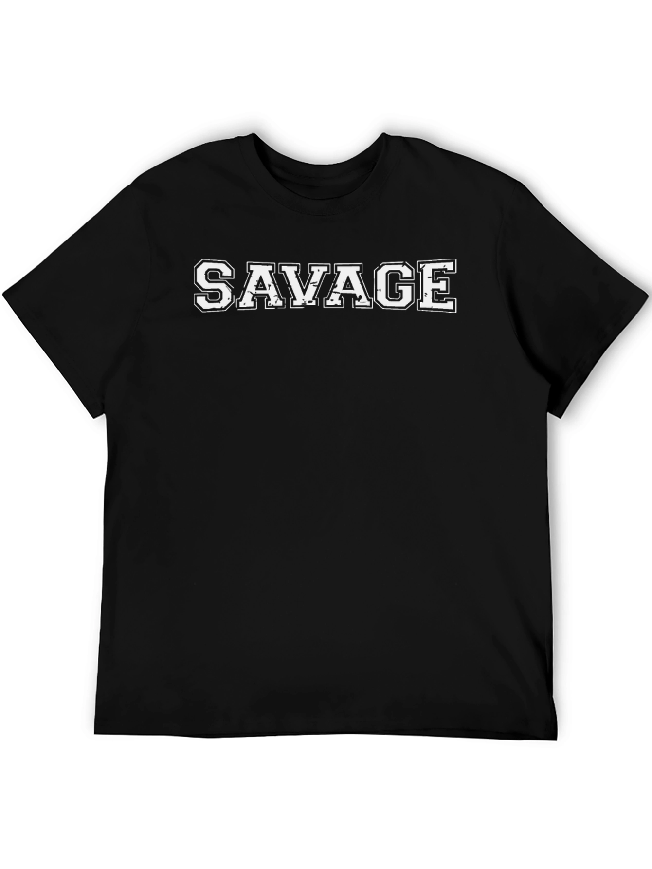 Mens Black Savage Graphic Tee
