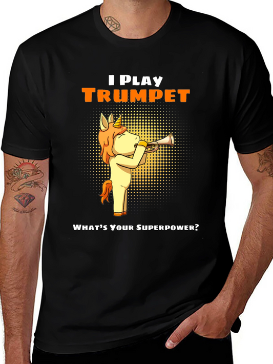 Unicorn Trumpet Player T-Shirt - Superpower Tee