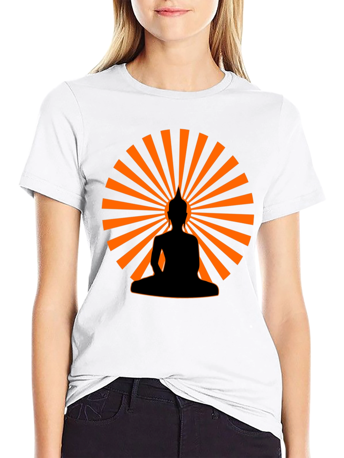 Buddha Silhouette Graphic Tee - Mens Black T-Shirt