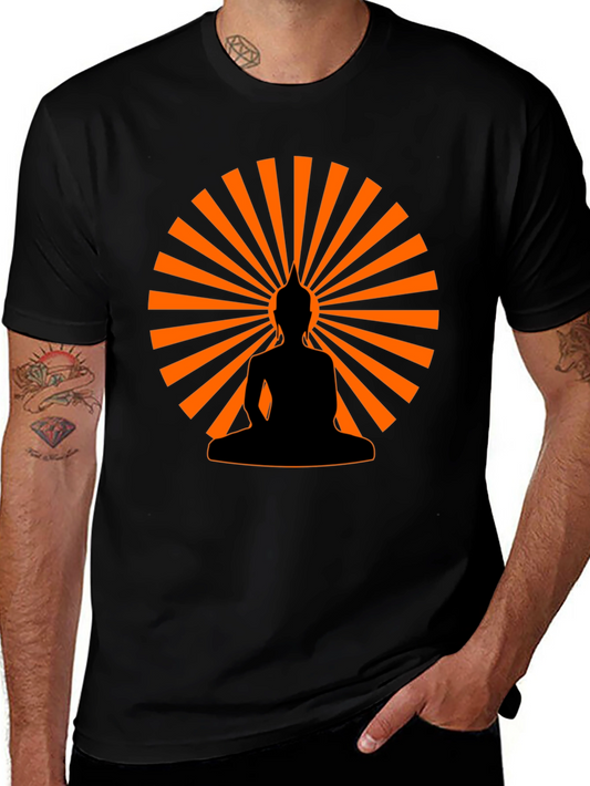 Buddha Silhouette Graphic Tee - Mens Black T-Shirt