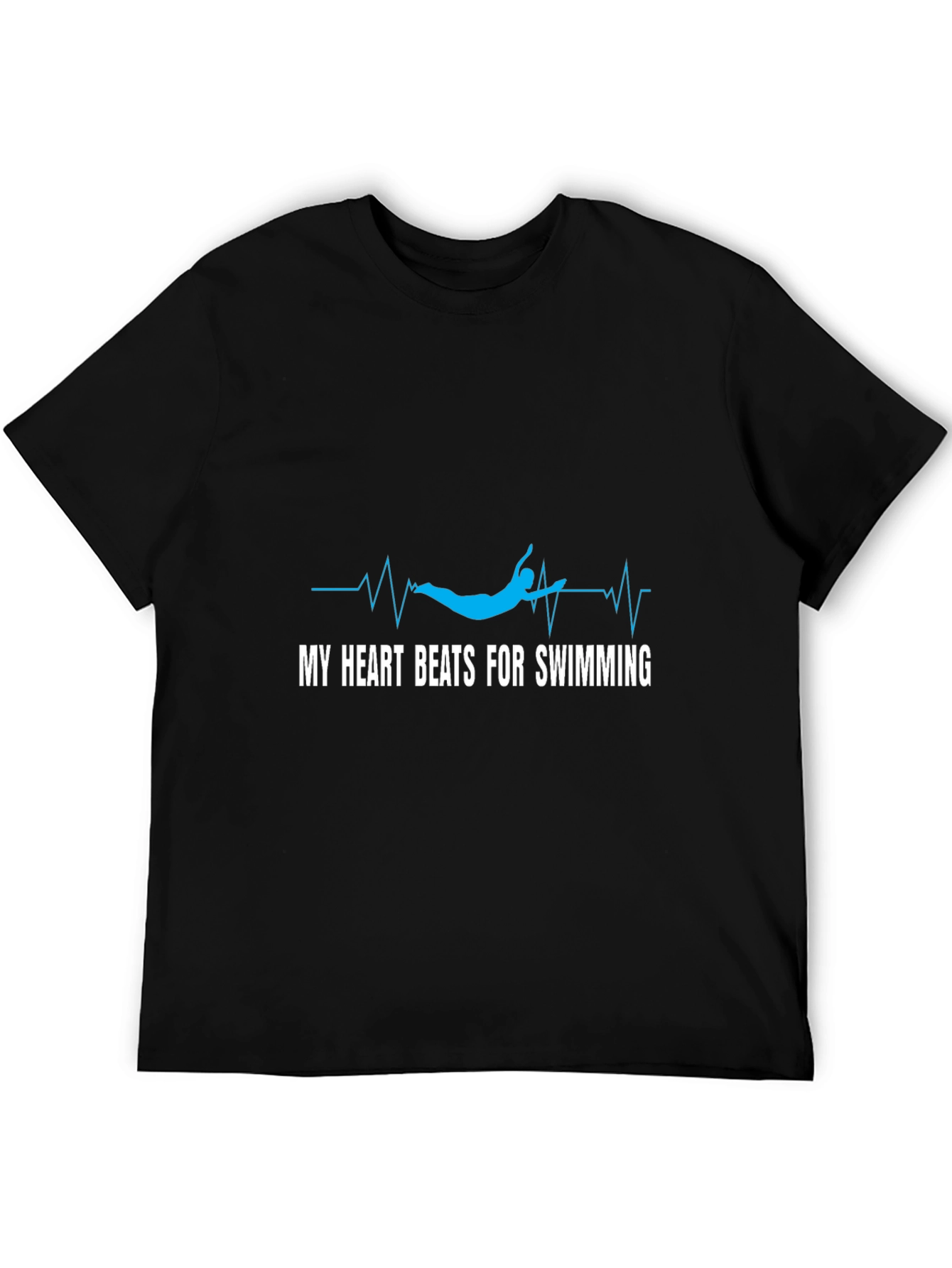 My Heart Beats for Swimming Graphic T-Shirt