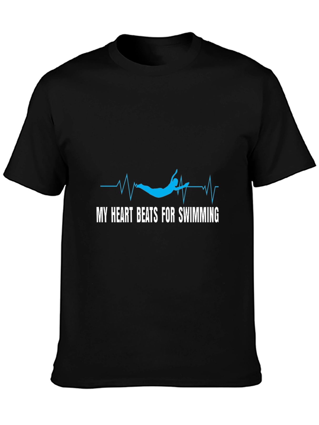 My Heart Beats for Swimming Graphic T-Shirt