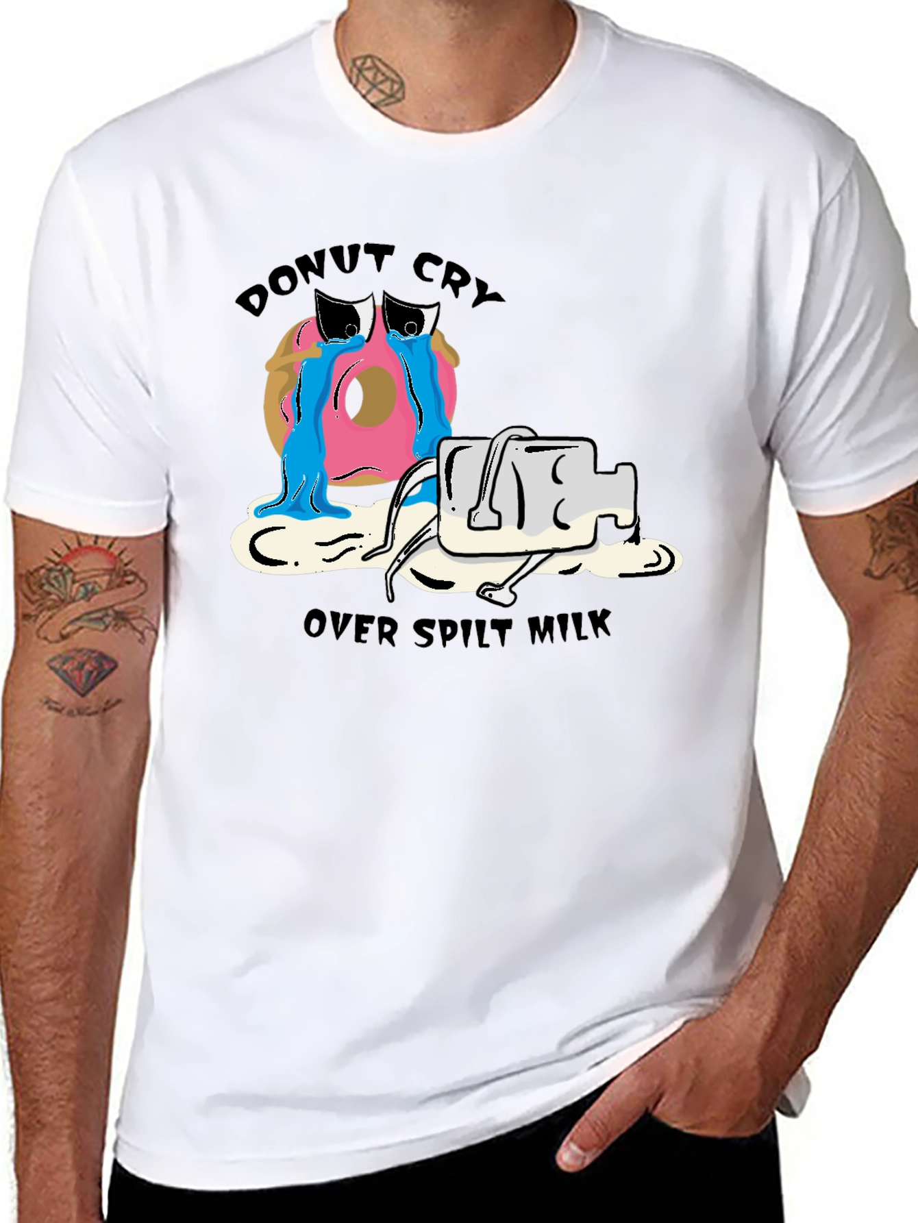 Donut Cry Over Spilt Milk Funny T-Shirt