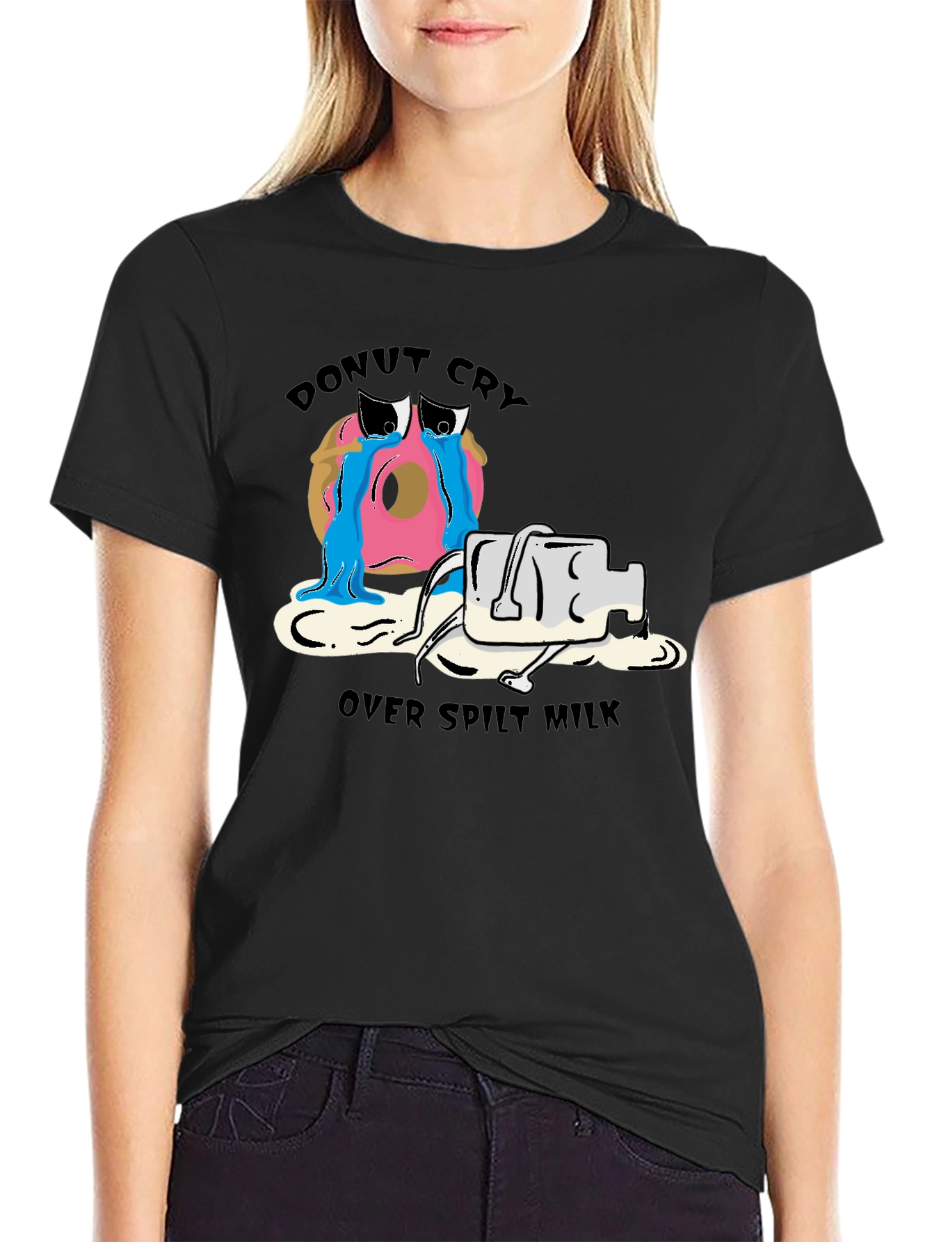 Donut Cry Over Spilt Milk Funny T-Shirt