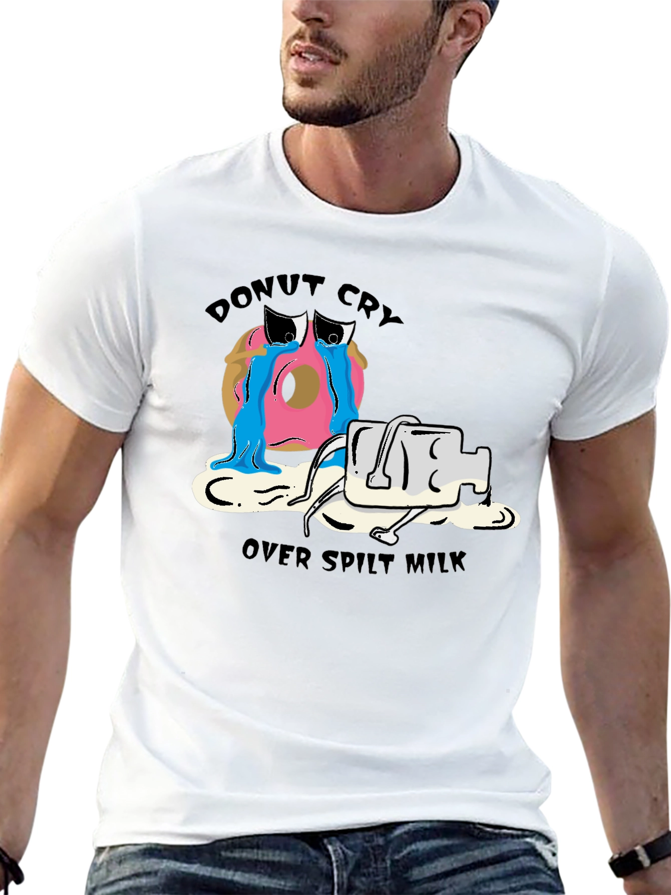 Donut Cry Over Spilt Milk Funny T-Shirt