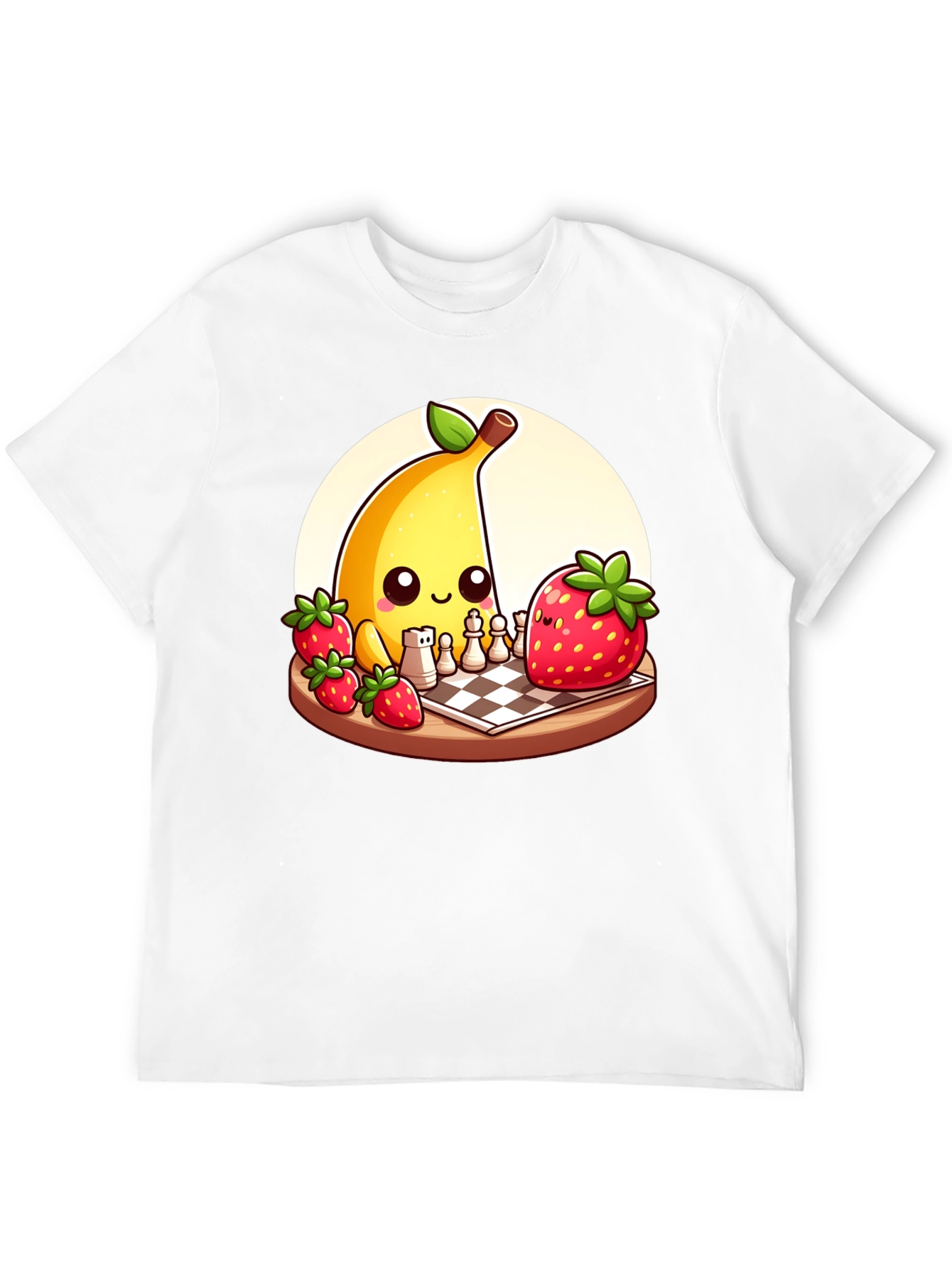 Banana vs Strawberry Chess T-Shirt