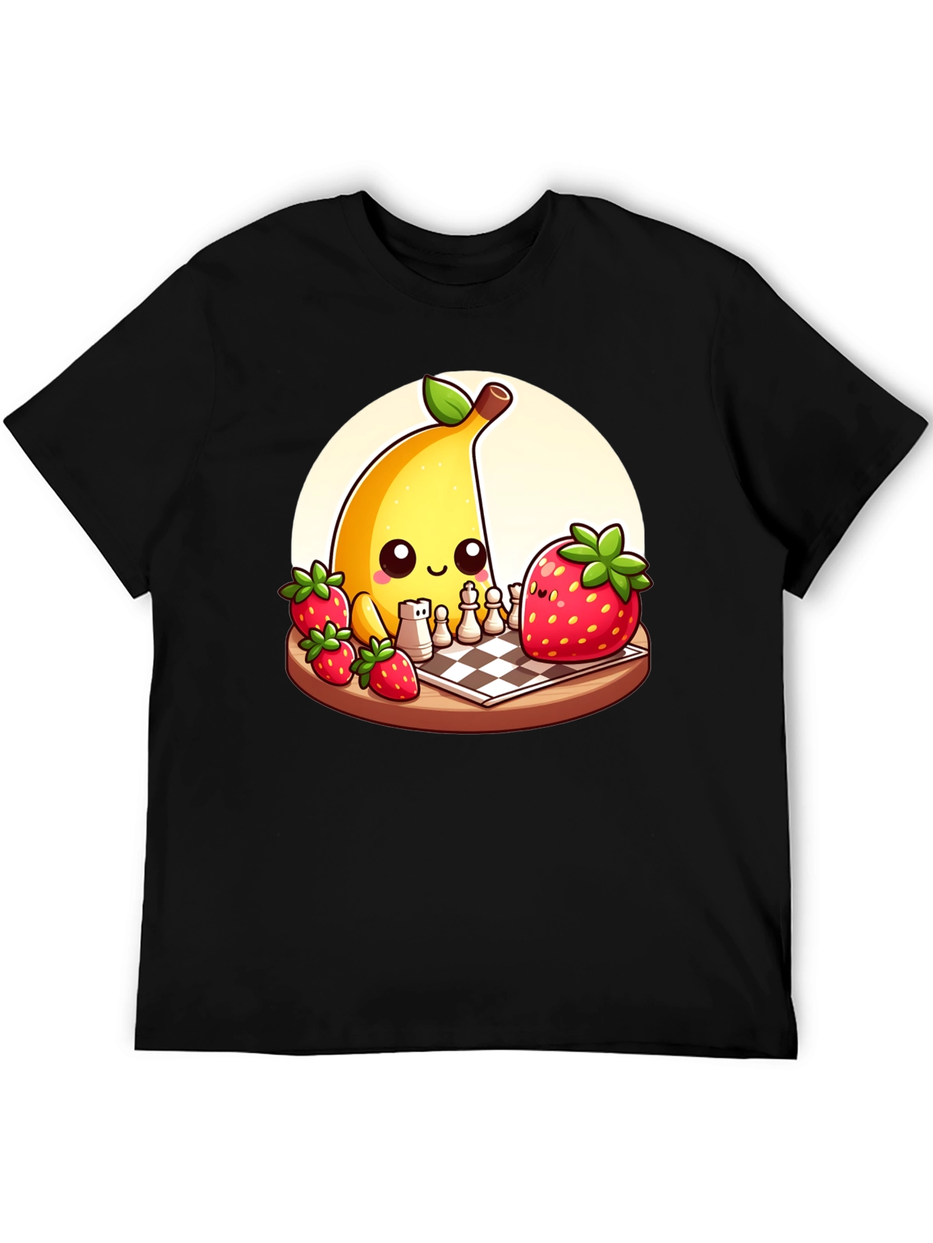 Banana vs Strawberry Chess T-Shirt