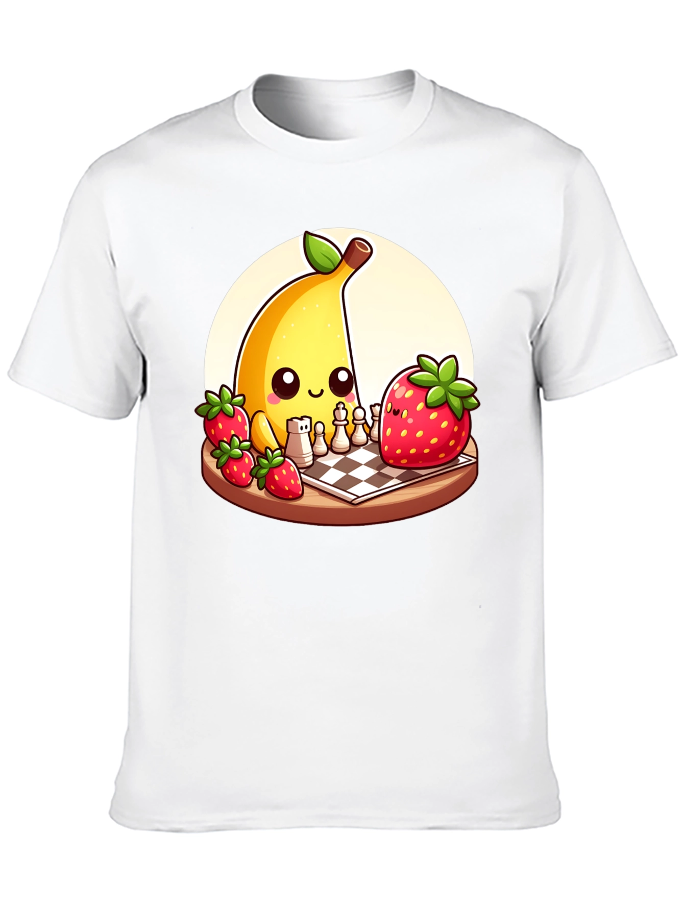 Banana vs Strawberry Chess T-Shirt