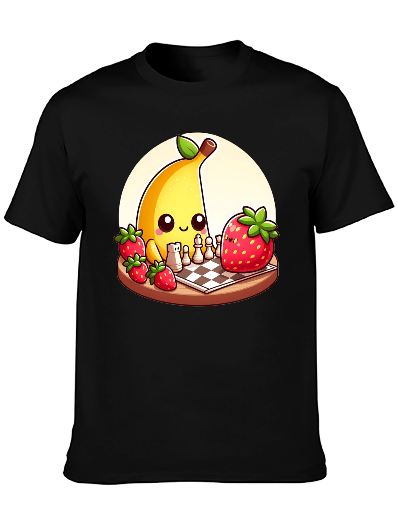 Banana vs Strawberry Chess T-Shirt