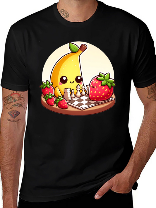 Banana vs Strawberry Chess T-Shirt