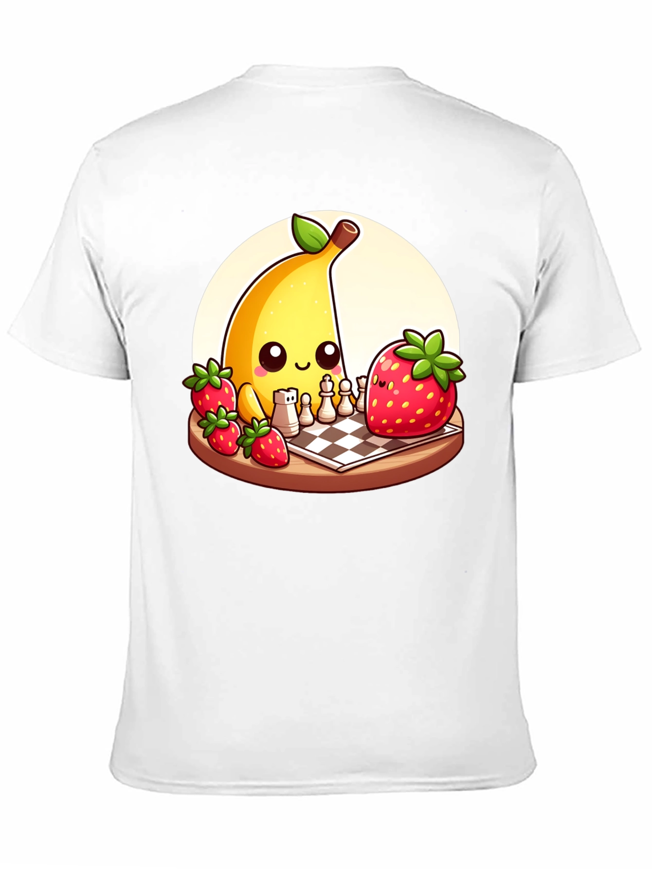 Banana vs Strawberry Chess T-Shirt