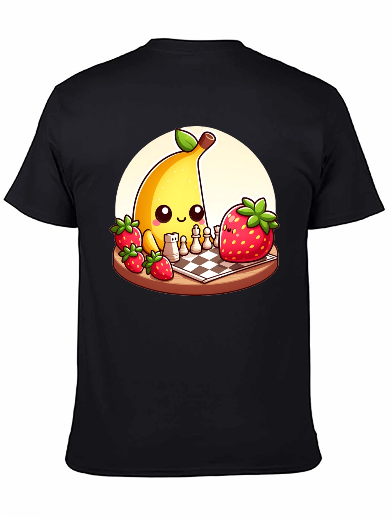 Banana vs Strawberry Chess T-Shirt