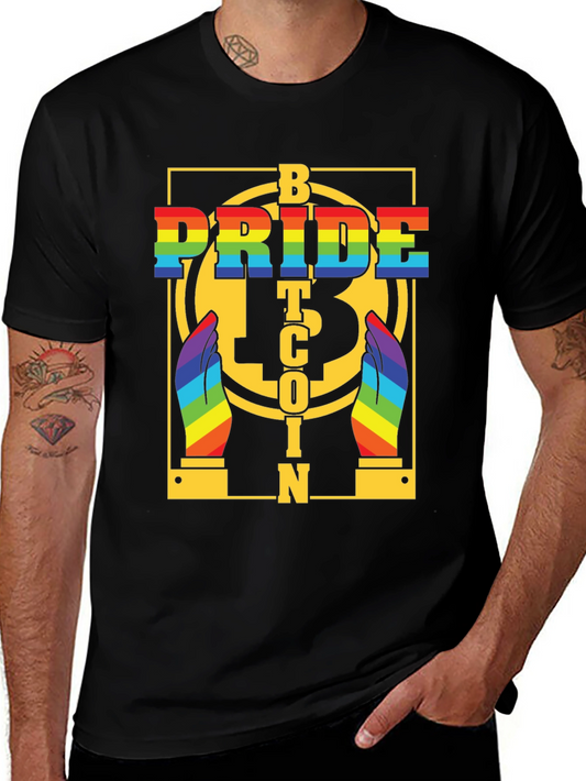 Bitcoin Pride T-Shirt - Rainbow LGBTQ+ Crypto Tee