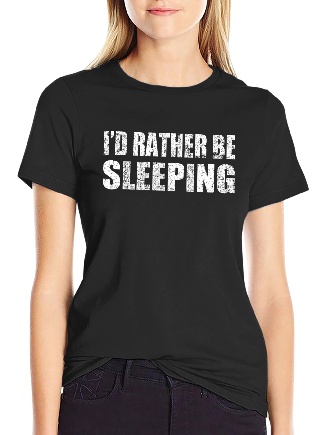 Id Rather Be Sleeping Black T-Shirt