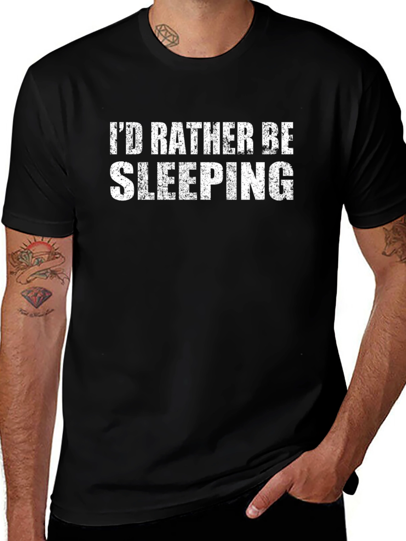 Id Rather Be Sleeping Black T-Shirt
