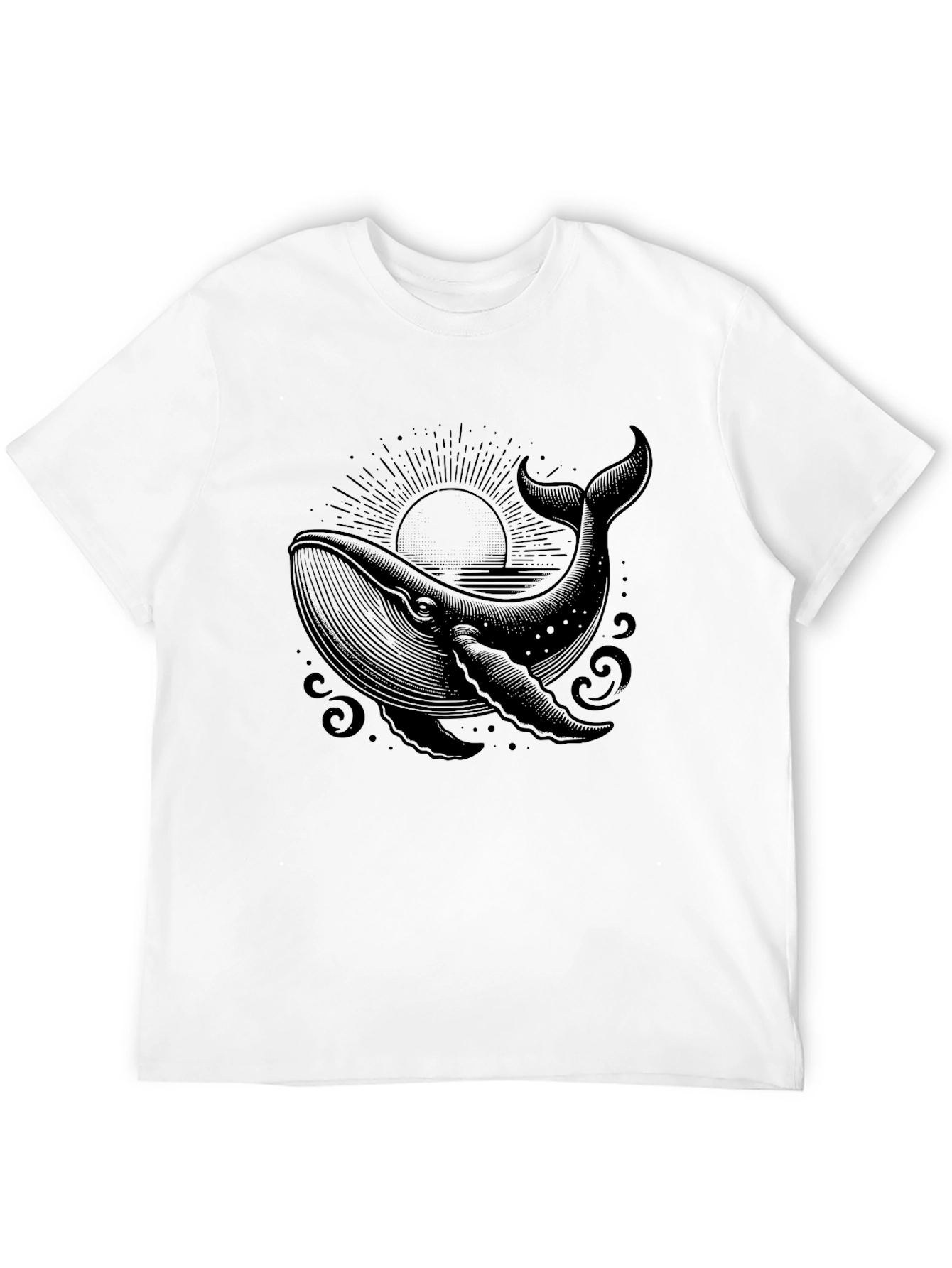 Whale Graphic Tee - Mens Black T-Shirt