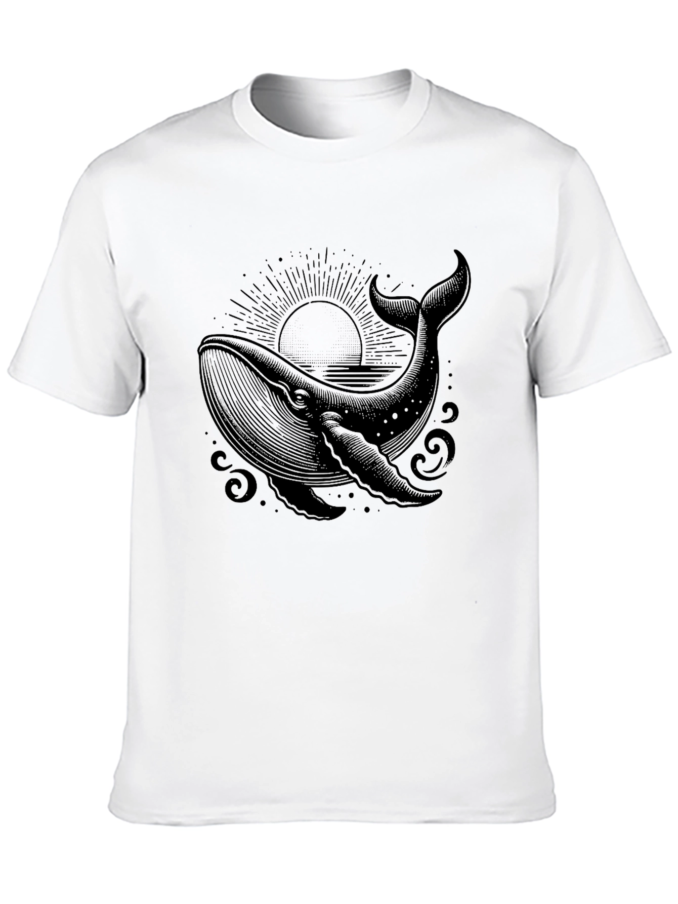 Whale Graphic Tee - Mens Black T-Shirt