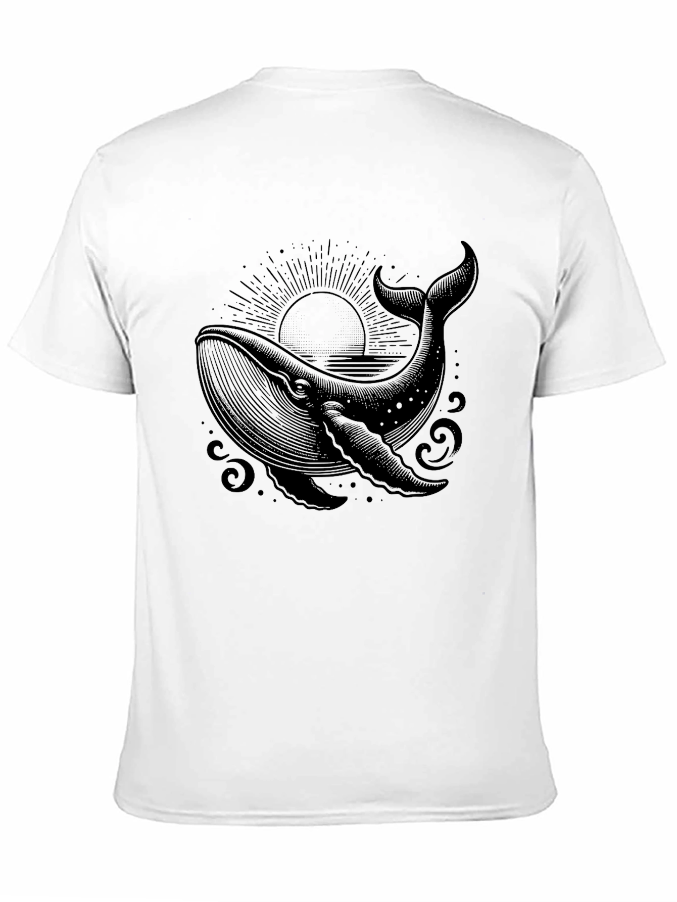 Whale Graphic Tee - Mens Black T-Shirt