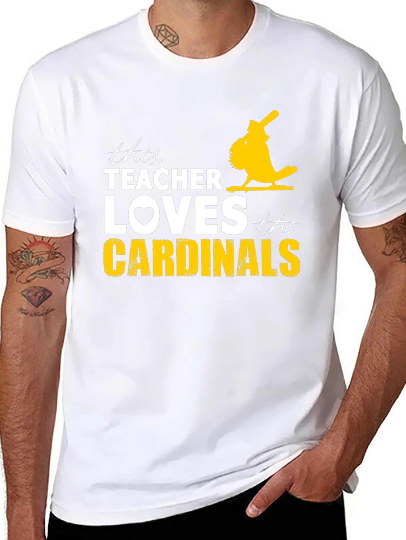 Teacher Loves Cardinals T-Shirt