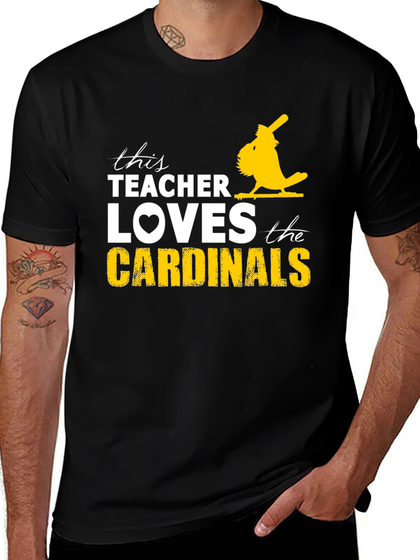 Teacher Loves Cardinals T-Shirt