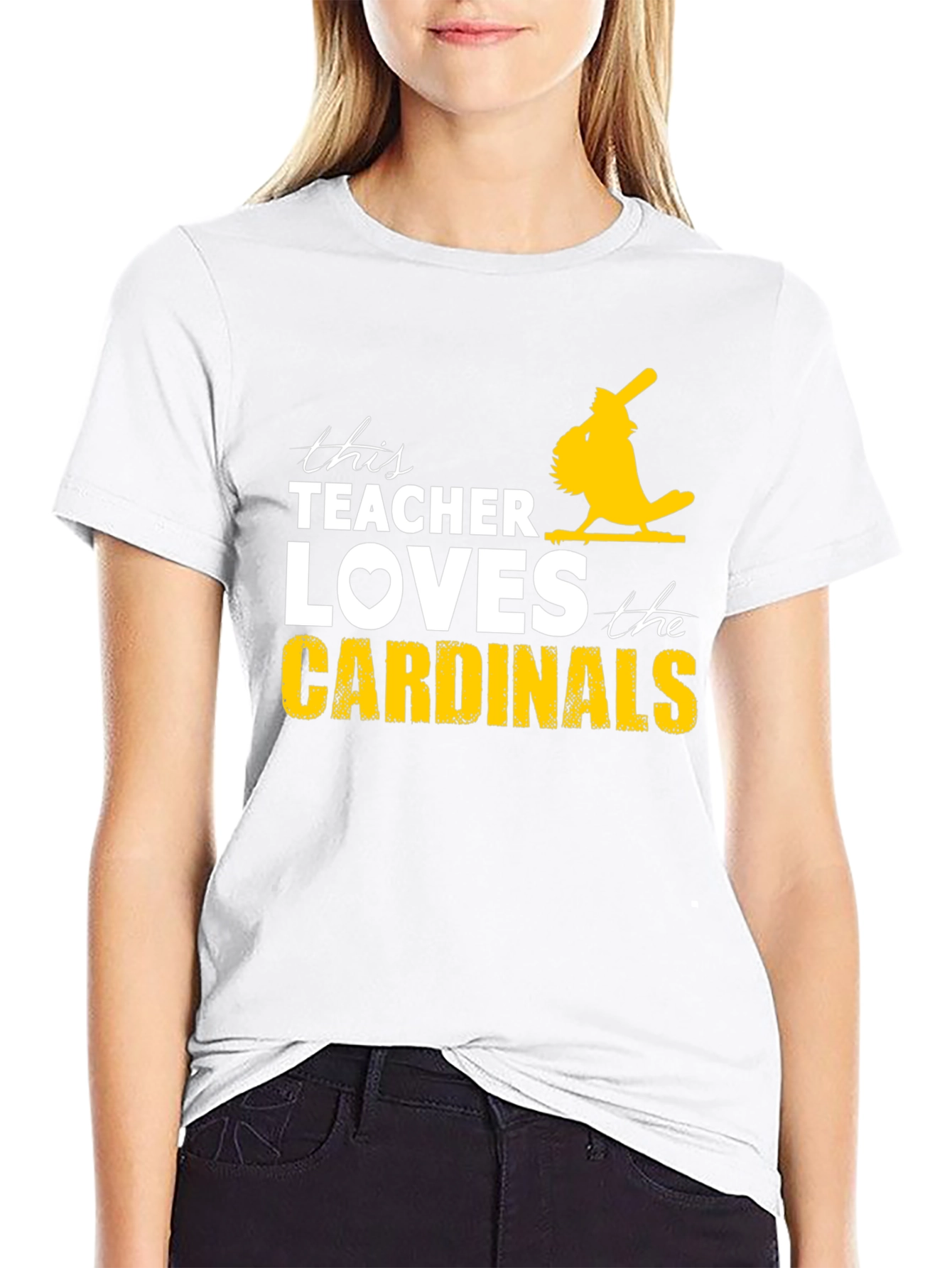 Teacher Loves Cardinals T-Shirt