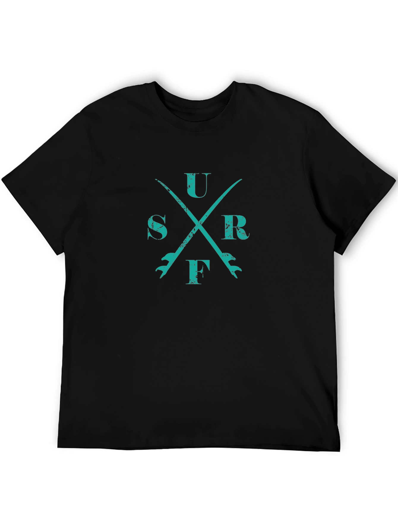 Surfboard Cross T-Shirt - Black