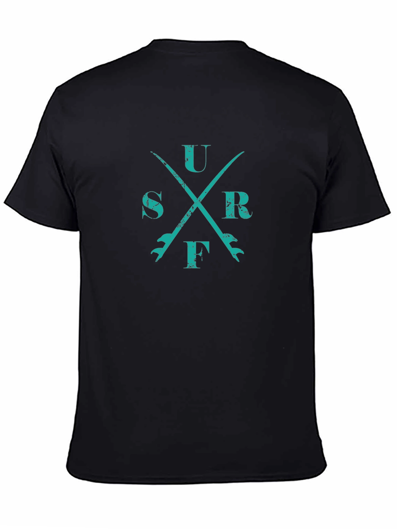 Surfboard Cross T-Shirt - Black