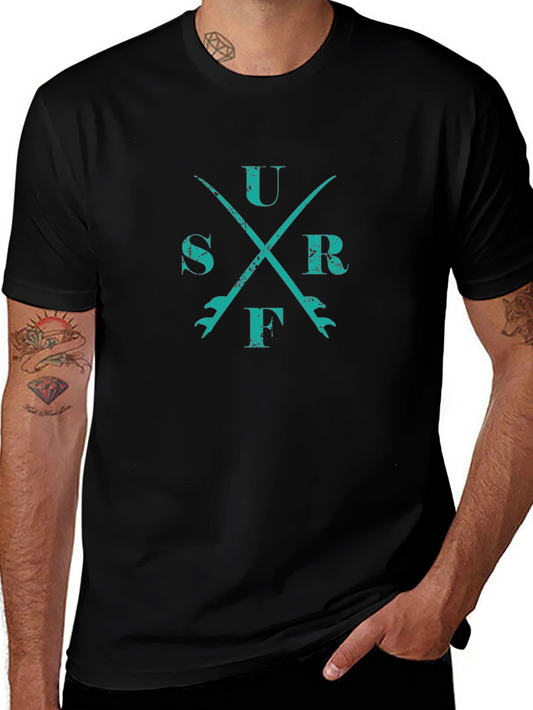 Surfboard Cross T-Shirt - Black