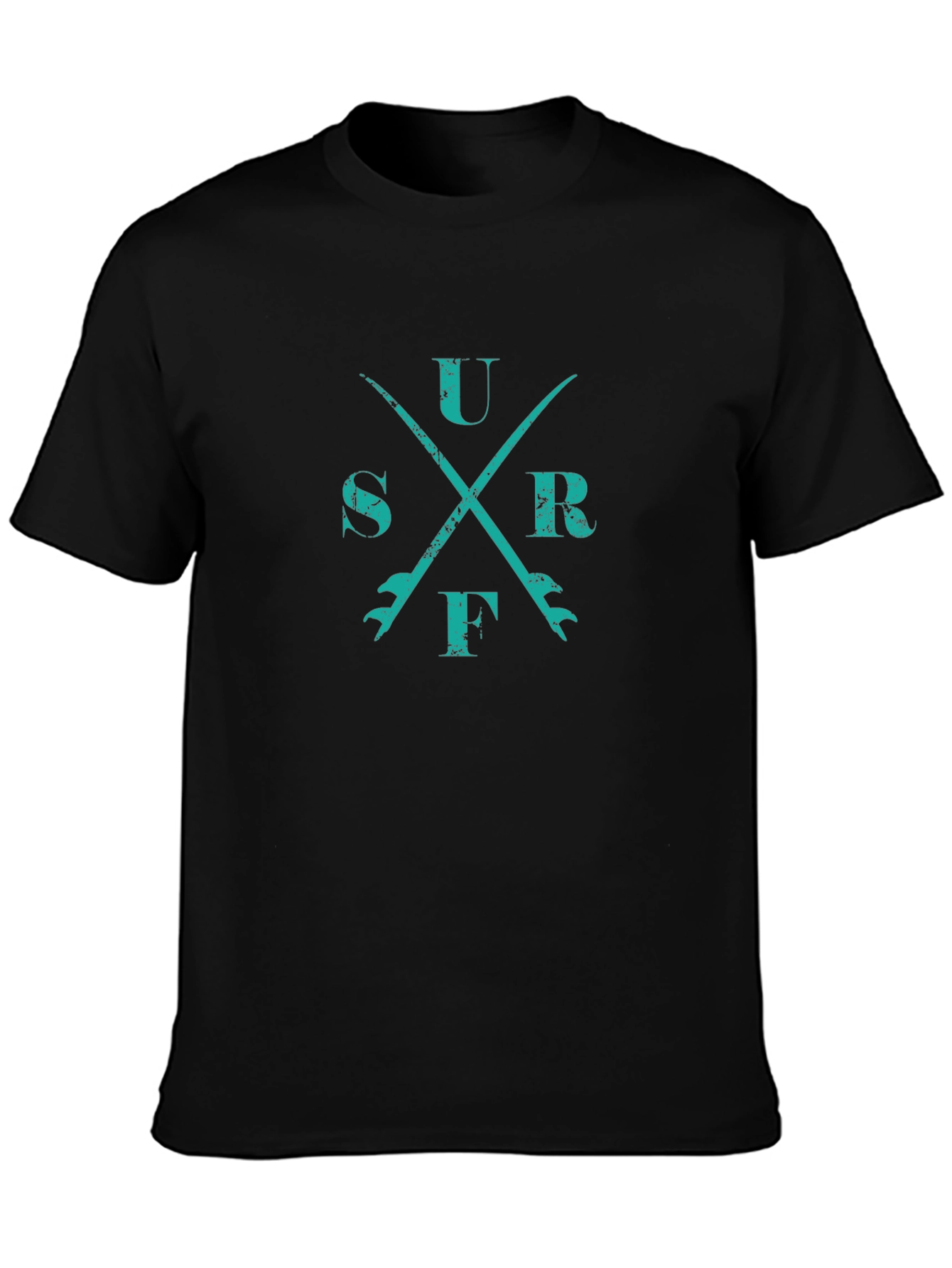 Surfboard Cross T-Shirt - Black