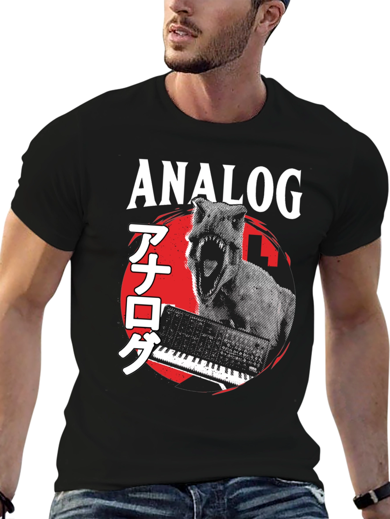 Analog Synth Dinosaur T-Shirt - Music Producer Tee