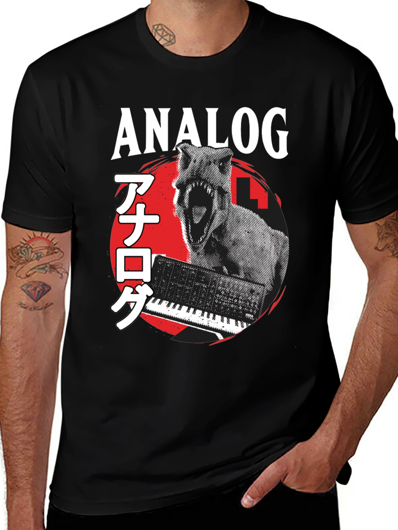 Analog Synth Dinosaur T-Shirt - Music Producer Tee