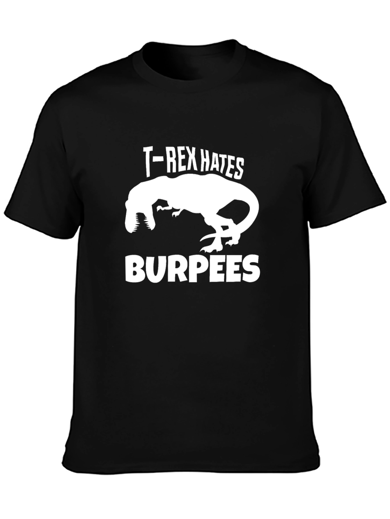 T-Rex Hates Burpees Funny Workout Shirt