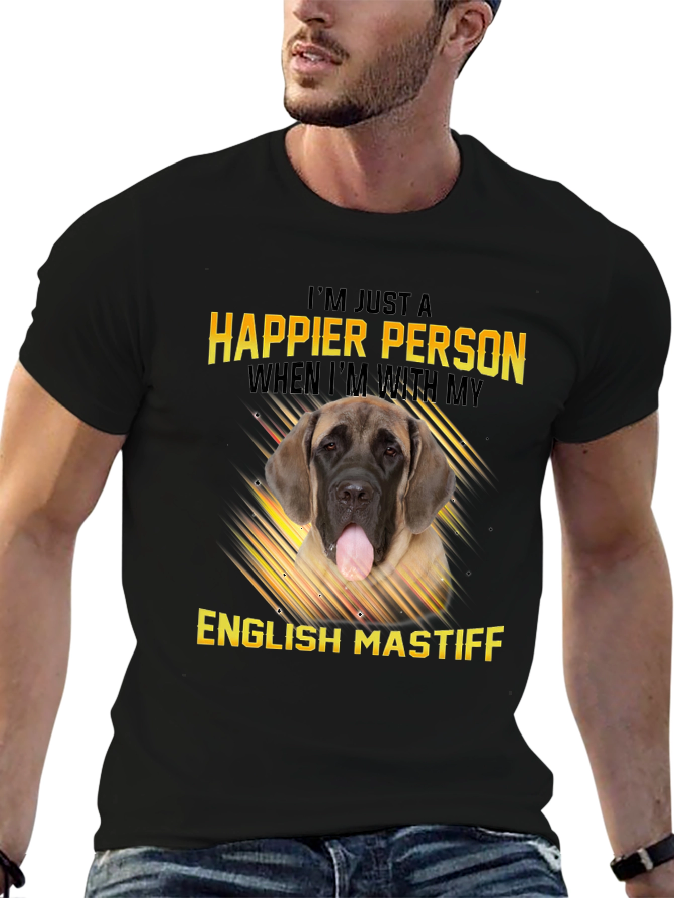 Happier Person English Mastiff T-Shirt