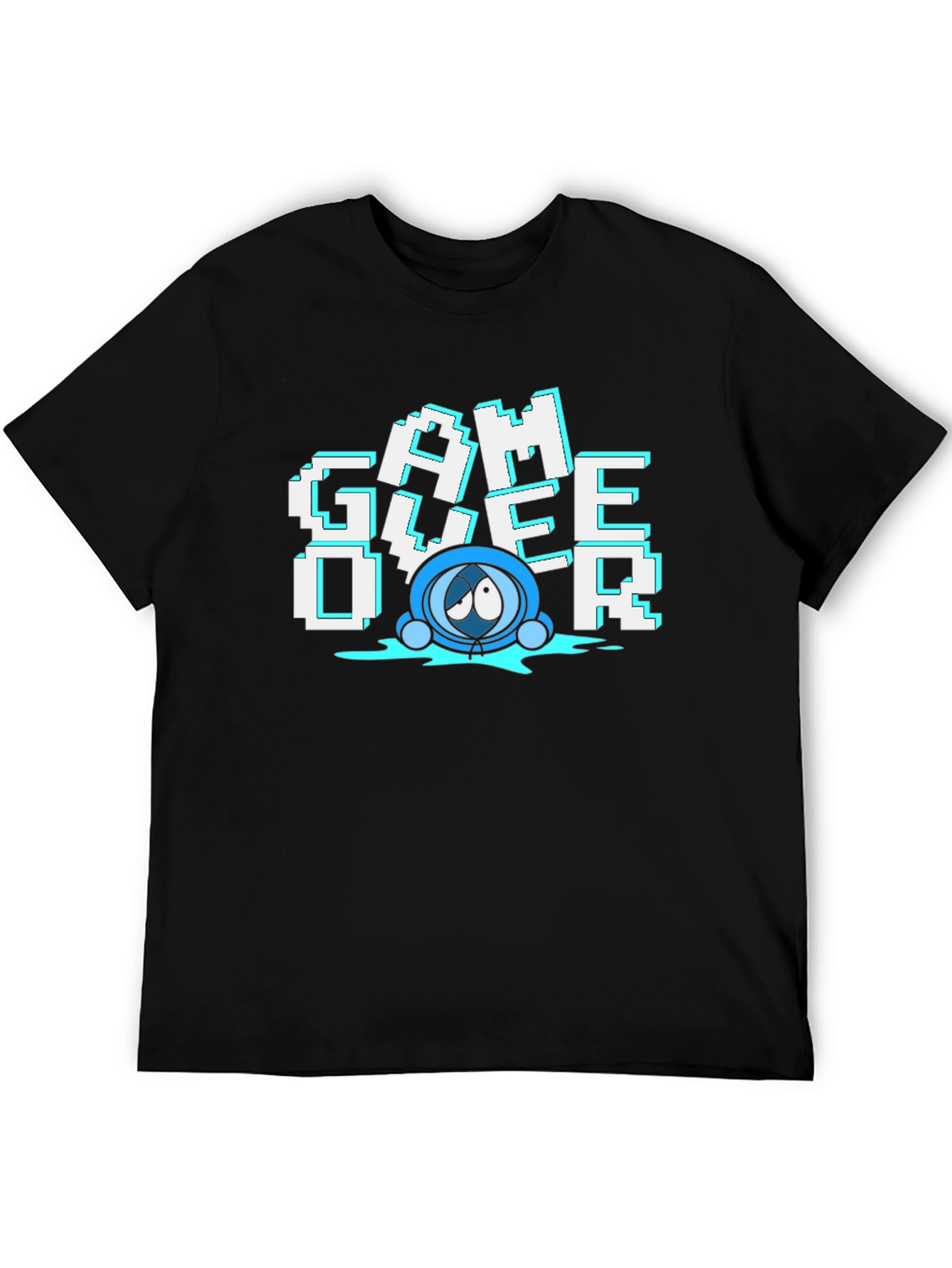 Game Over T-Shirt - Pixelated Design Soft Cotton