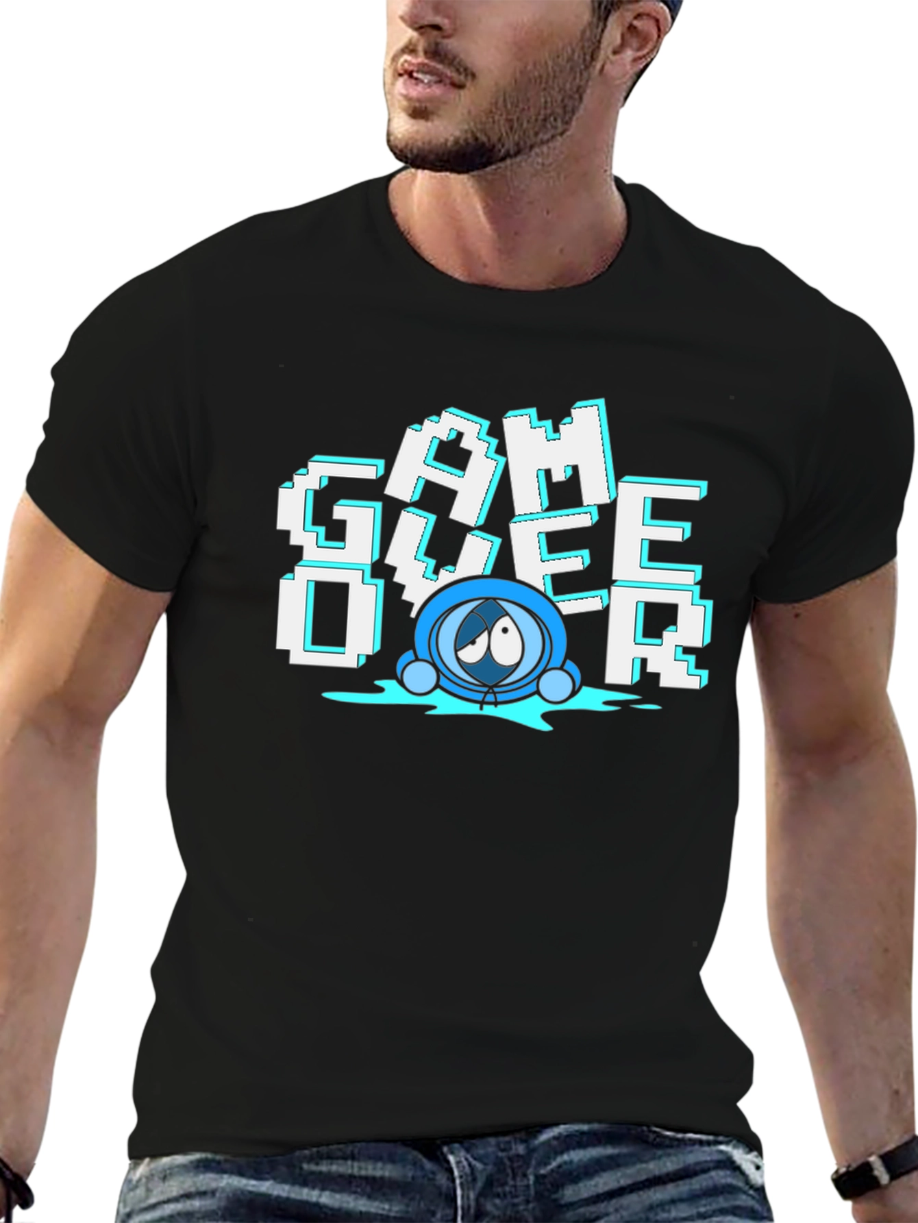 Game Over T-Shirt - Pixelated Design Soft Cotton