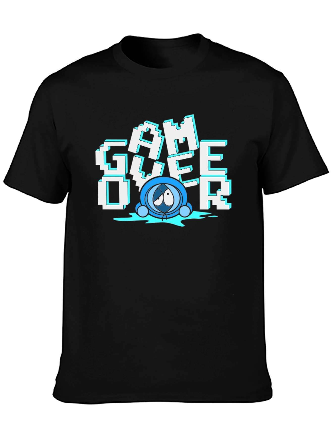 Game Over T-Shirt - Pixelated Design Soft Cotton