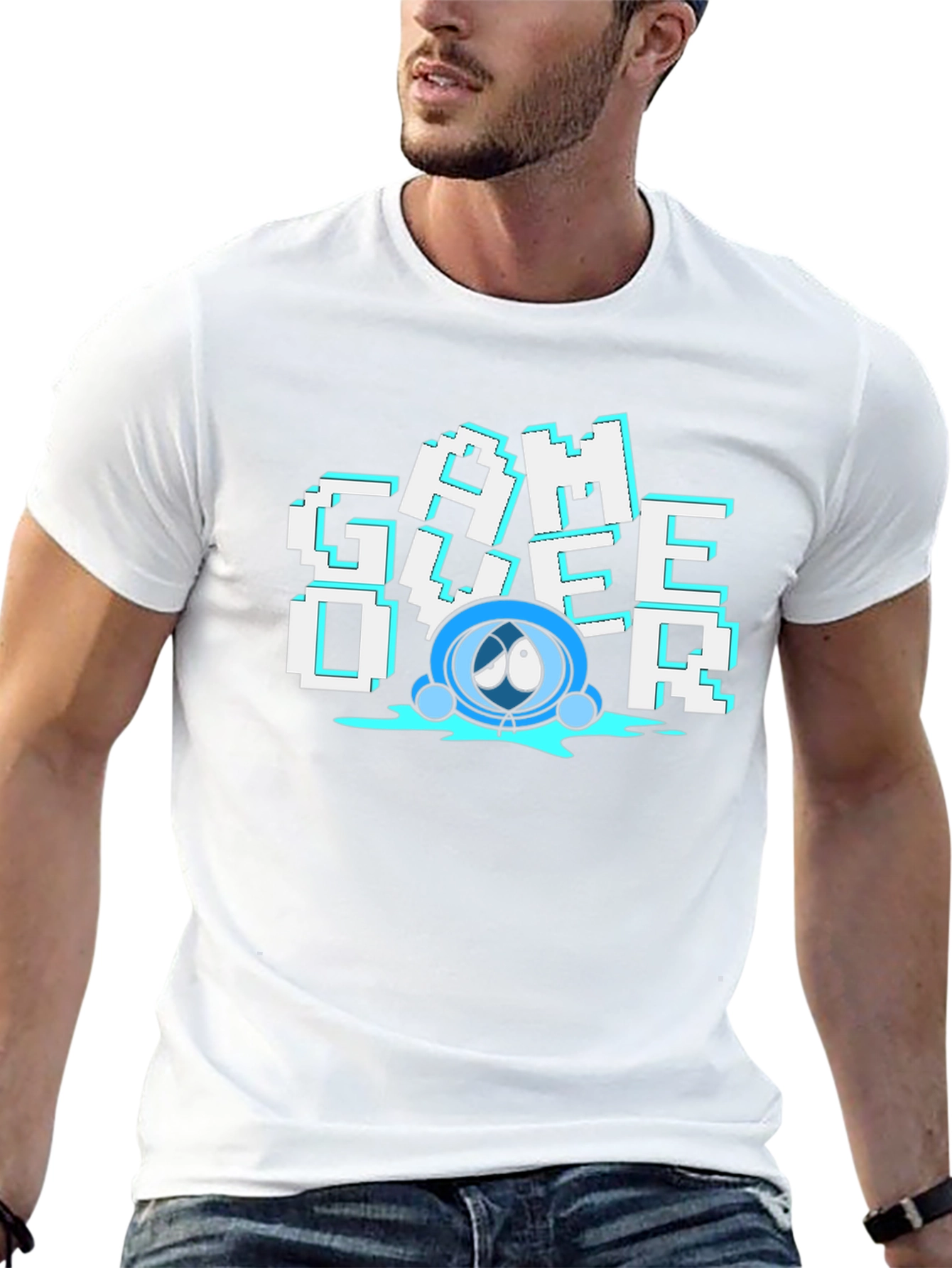 Game Over T-Shirt - Pixelated Design Soft Cotton