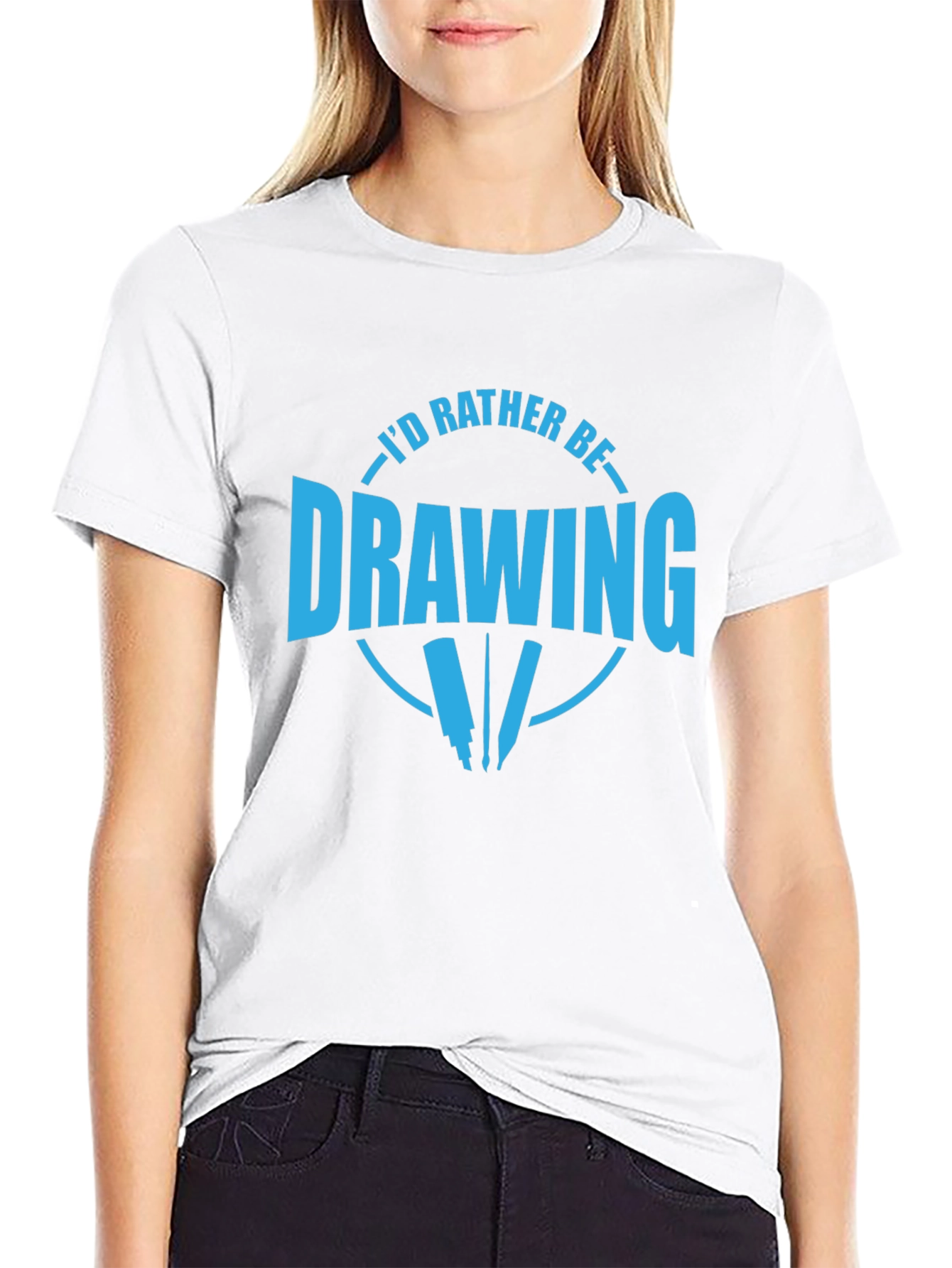 Id Rather Be Drawing T-Shirt