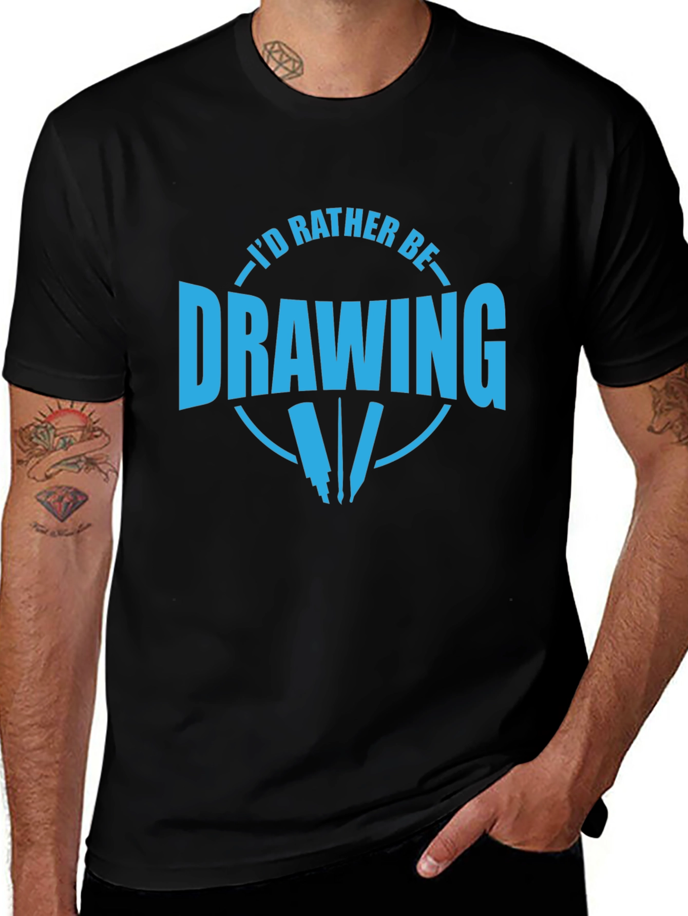 Id Rather Be Drawing T-Shirt