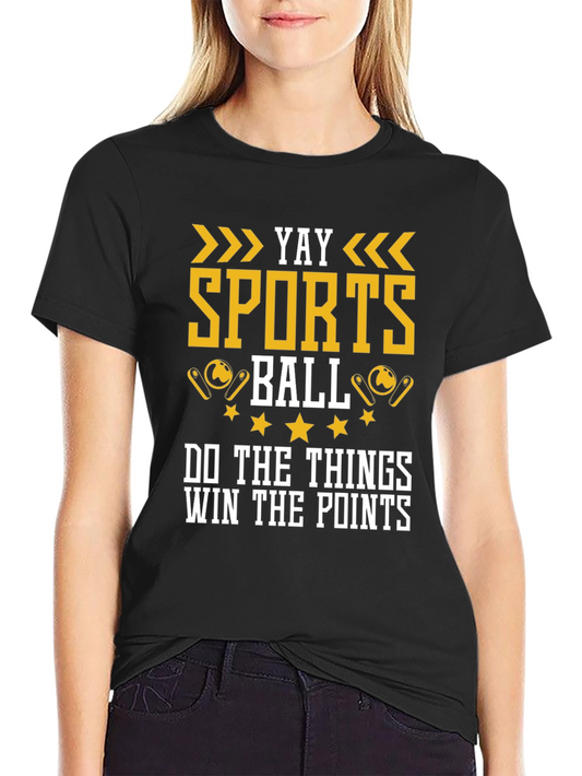 Yay Sports Ball Graphic T-Shirt