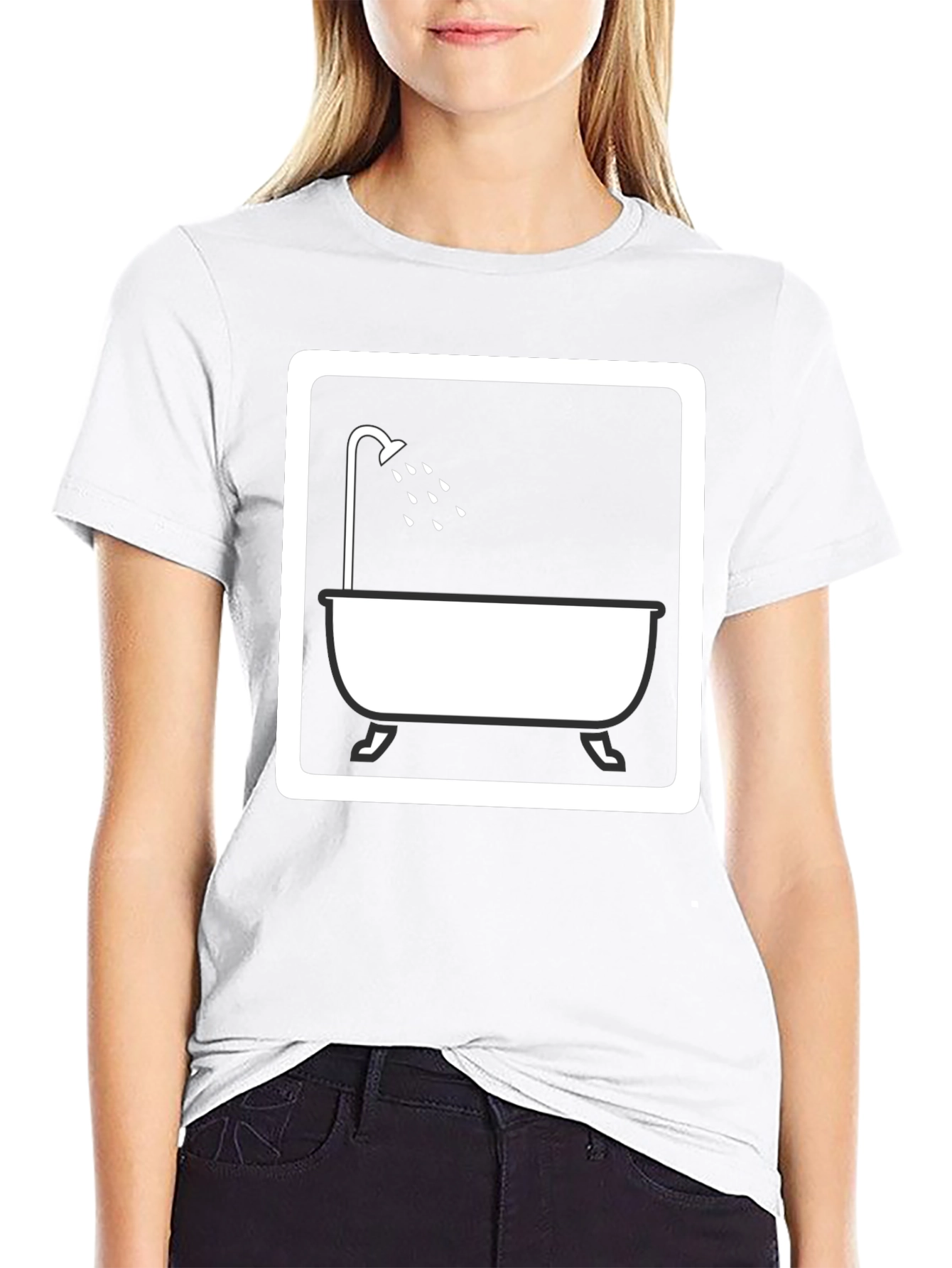 Shower Time Graphic Tee - Unisex Black T-Shirt