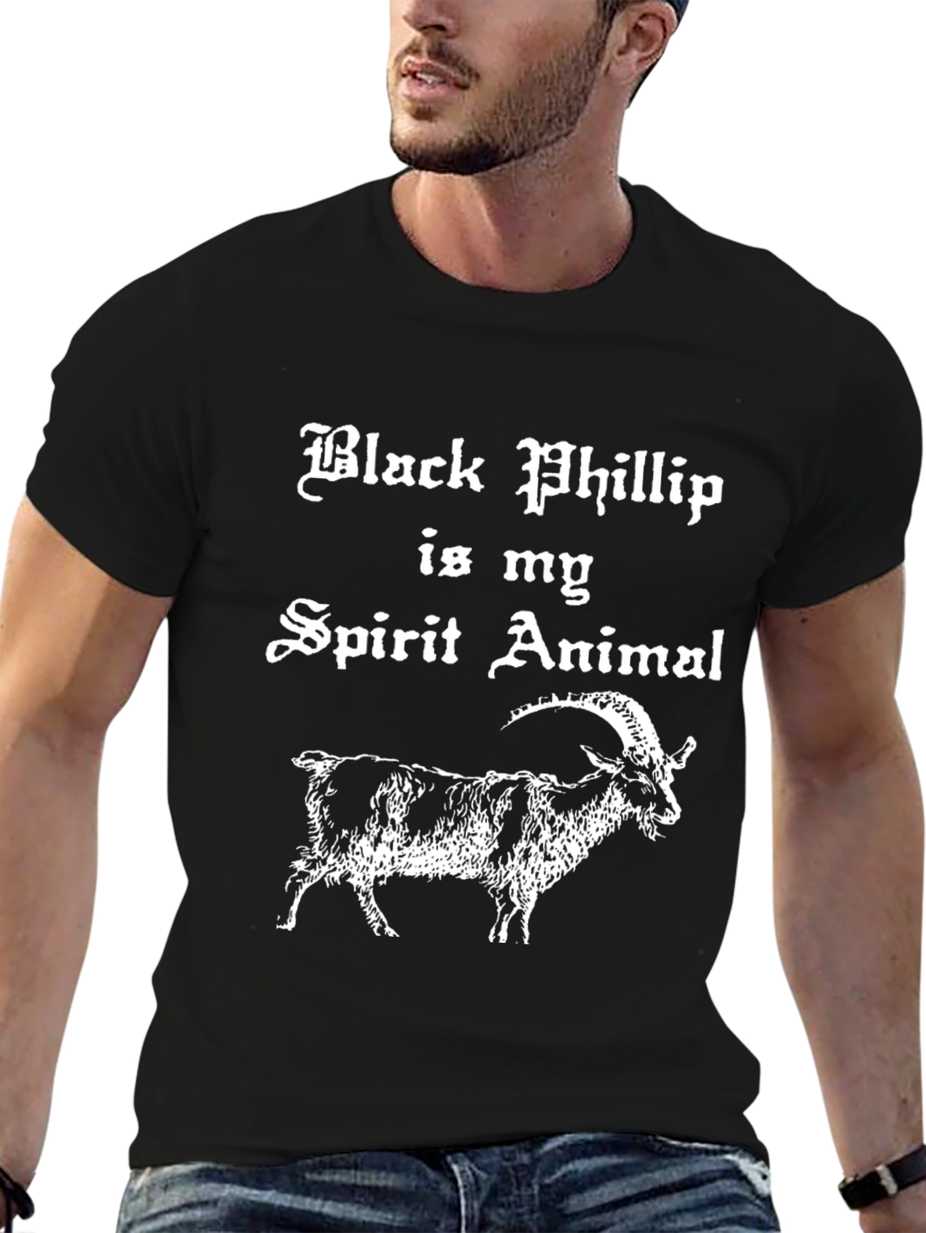 Black Phillip Spirit Animal T-Shirt - Goat Graphic Tee