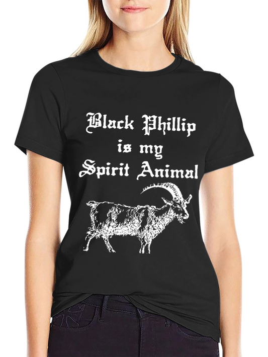 Black Phillip Spirit Animal T-Shirt - Goat Graphic Tee