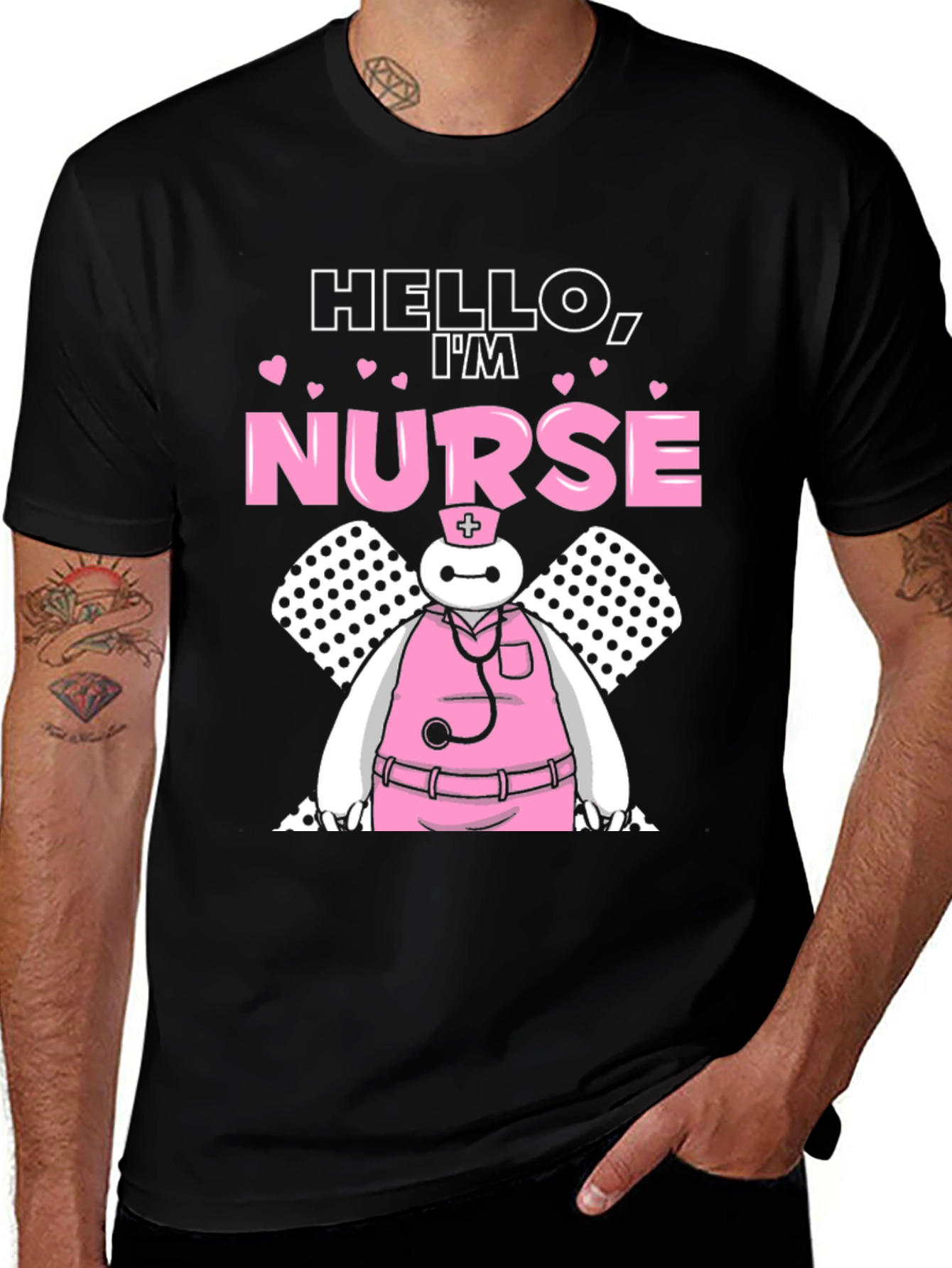 Hello Im Nurse Funny Cartoon T-Shirt
