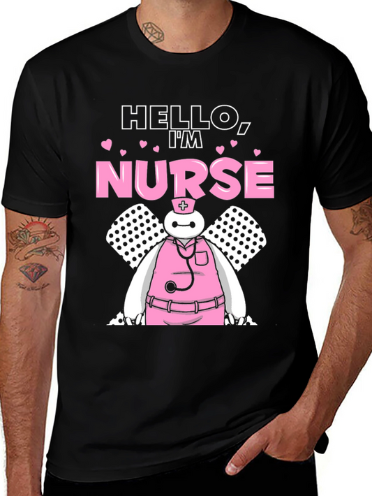 Hello Im Nurse Funny Cartoon T-Shirt