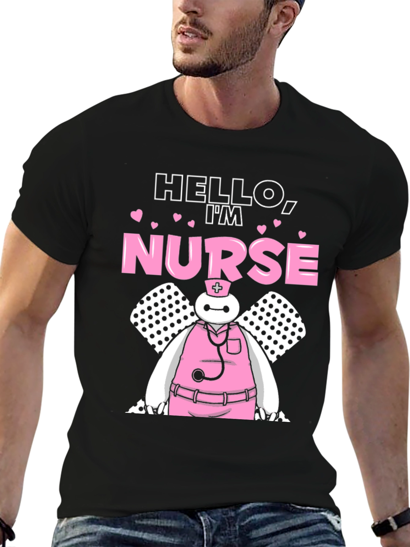 Hello Im Nurse Funny Cartoon T-Shirt